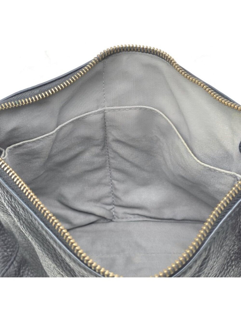 Fossil Crossbody Bag Womens Gemma Black Pebbled Leather Colorblock Zip Timeless - Picture 11 of 16